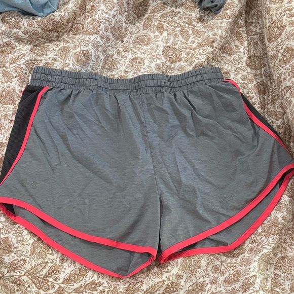 Under Armour Gray and Pink Athletic Shorts - Picture 1 of 2